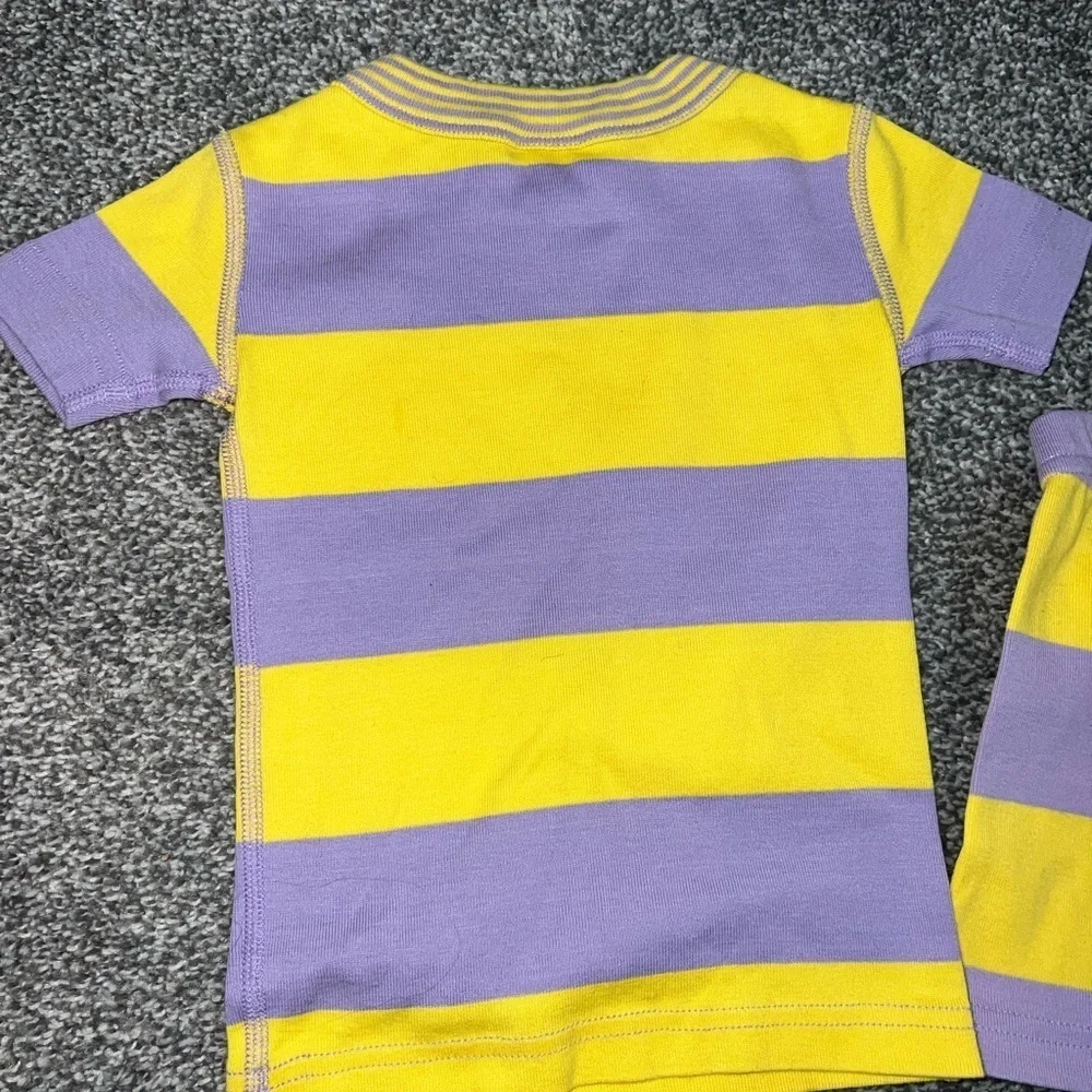Kids Contrast Striped Short John Pajama Set | Hanna Andersson